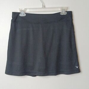 Callaway Opti-Dri Womens Black Back Pleated Golf Tennis Skort Size Medium